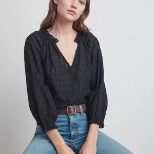 Eyelet Peasant Blouse XL